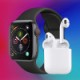 Смарт-часы Apple Watch 4 и наушники Airpods